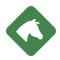 Image of a horse crossing sign icon