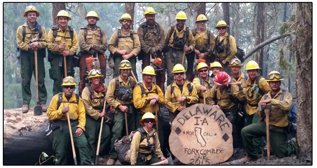 Delaware fire crew in California