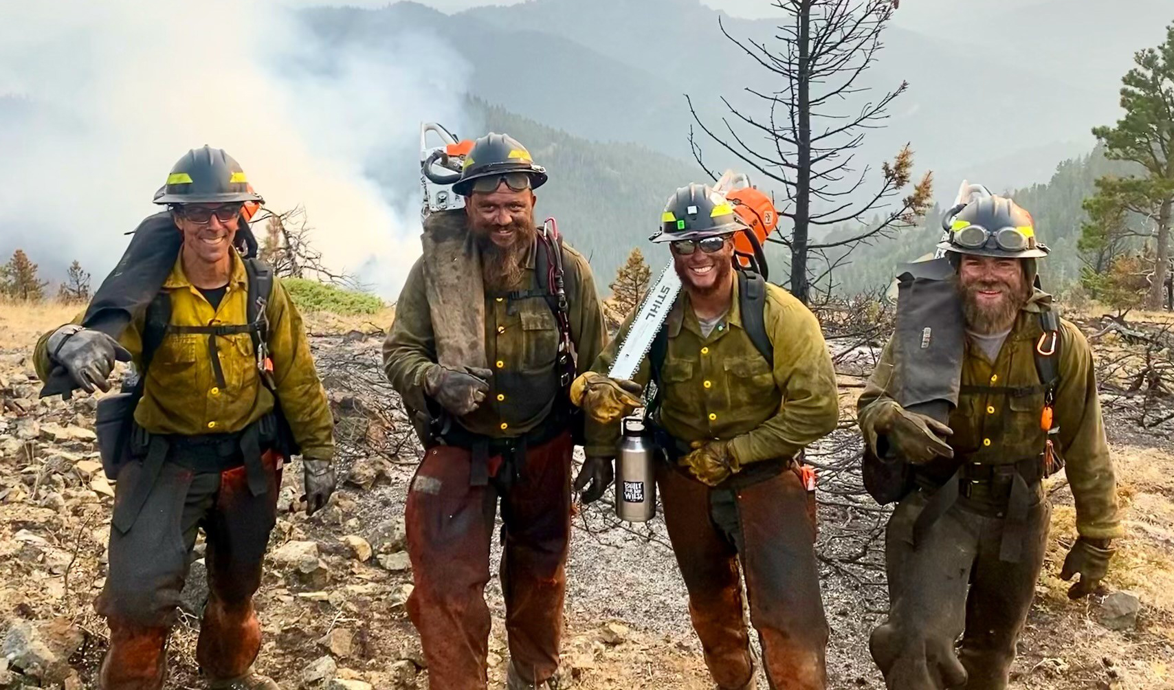 wildland firefighters in action
